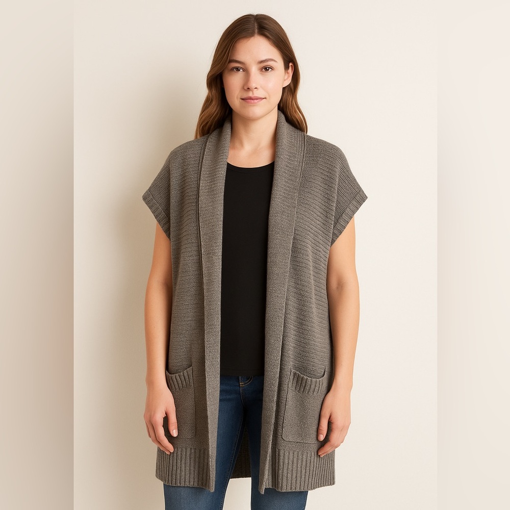 Eddie Bauer Women's Long Short Sleeve Cardigan Sweater